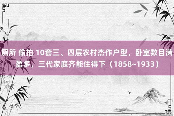厕所 偷拍 10套三、四层农村杰作户型，卧室数目满盈多，三代家庭齐能住得下（1858~1933）