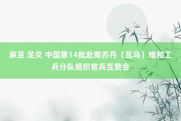 麻豆 足交 中国第14批赴南苏丹（瓦乌）维和工兵分队组织官兵互赞会