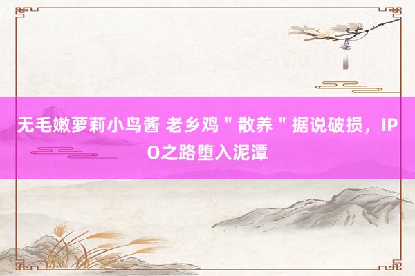 无毛嫩萝莉小鸟酱 老乡鸡＂散养＂据说破损，IPO之路堕入泥潭