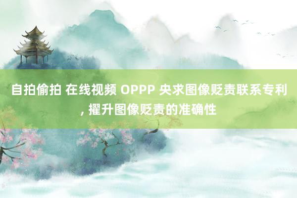 自拍偷拍 在线视频 OPPP 央求图像贬责联系专利, 擢升图像贬责的准确性