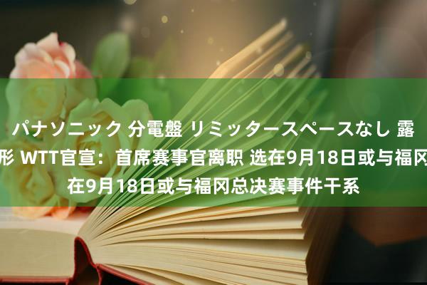 パナソニック 分電盤 リミッタースペースなし 露出・半埋込両用形 WTT官宣：首席赛事官离职 选在9月18日或与福冈总决赛事件干系