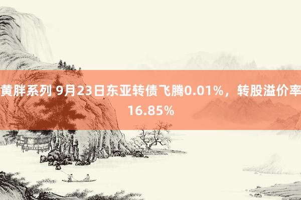 黄胖系列 9月23日东亚转债飞腾0.01%，转股溢价率16.85%
