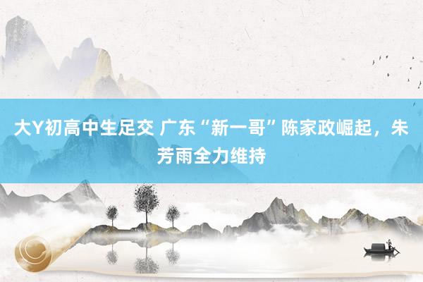 大Y初高中生足交 广东“新一哥”陈家政崛起，朱芳雨全力维持