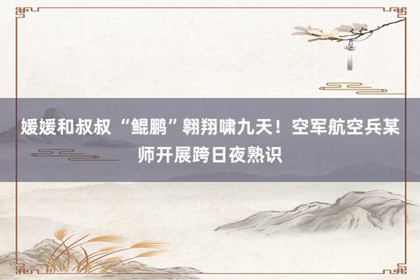 媛媛和叔叔 “鲲鹏”翱翔啸九天！空军航空兵某师开展跨日夜熟识