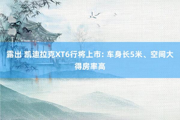 露出 凯迪拉克XT6行将上市: 车身长5米、空间大得房率高