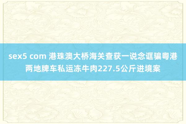 sex5 com 港珠澳大桥海关查获一说念诓骗粤港两地牌车私运冻牛肉227.5公斤进境案