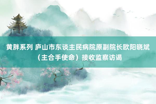 黄胖系列 庐山市东谈主民病院原副院长欧阳晓斌（主合手使命）接收监察访谒