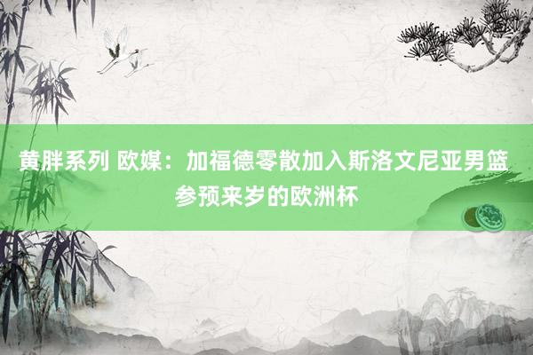 黄胖系列 欧媒：加福德零散加入斯洛文尼亚男篮 参预来岁的欧洲杯