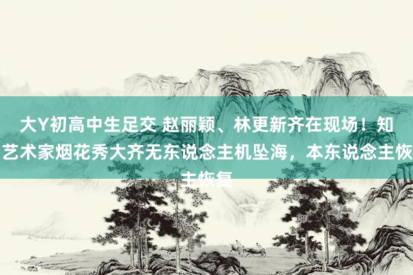 大Y初高中生足交 赵丽颖、林更新齐在现场！知名艺术家烟花秀大齐无东说念主机坠海，本东说念主恢复