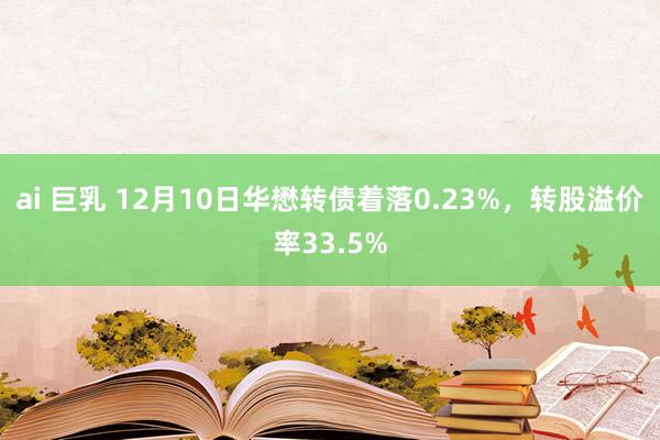 ai 巨乳 12月10日华懋转债着落0.23%，转股溢价率33.5%
