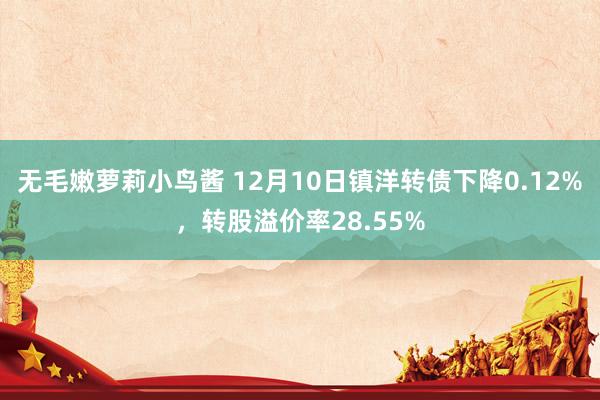 无毛嫩萝莉小鸟酱 12月10日镇洋转债下降0.12%，转股溢价率28.55%