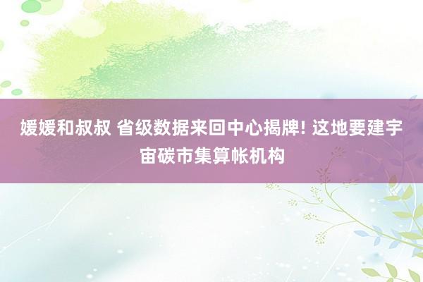 媛媛和叔叔 省级数据来回中心揭牌! 这地要建宇宙碳市集算帐机构