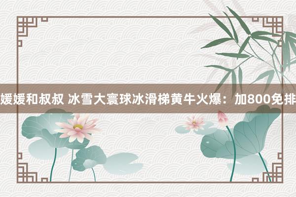 媛媛和叔叔 冰雪大寰球冰滑梯黄牛火爆：加800免排