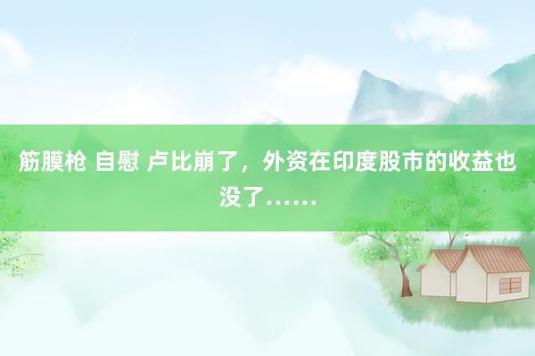 筋膜枪 自慰 卢比崩了，外资在印度股市的收益也没了……