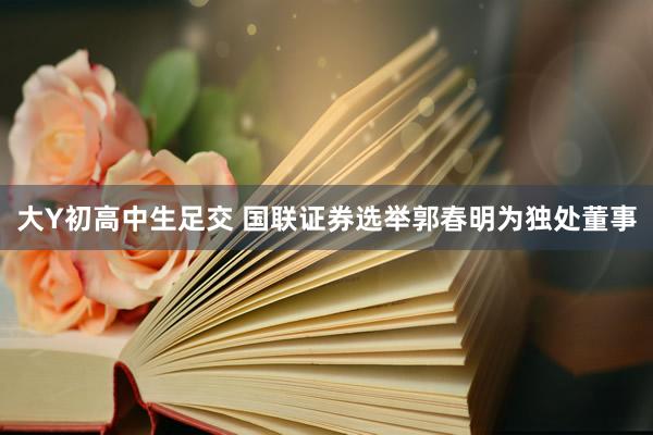 大Y初高中生足交 国联证券选举郭春明为独处董事