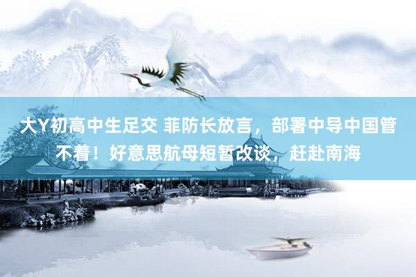 大Y初高中生足交 菲防长放言，部署中导中国管不着！好意思航母短暂改谈，赶赴南海