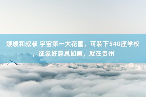 媛媛和叔叔 宇宙第一大花圃，可装下540座学校，征象好意思如画，就在贵州