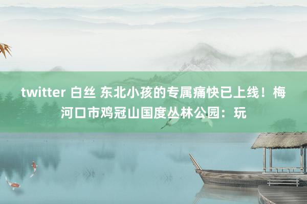twitter 白丝 东北小孩的专属痛快已上线！梅河口市鸡冠山国度丛林公园：玩