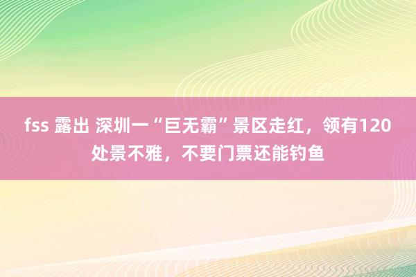 fss 露出 深圳一“巨无霸”景区走红，领有120处景不雅，不要门票还能钓鱼