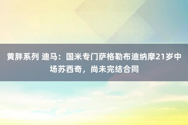 黄胖系列 迪马：国米专门萨格勒布迪纳摩21岁中场苏西奇，尚未完结合同
