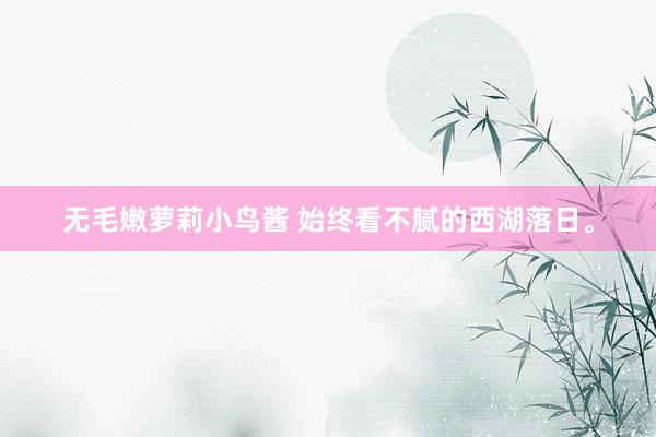 无毛嫩萝莉小鸟酱 始终看不腻的西湖落日。