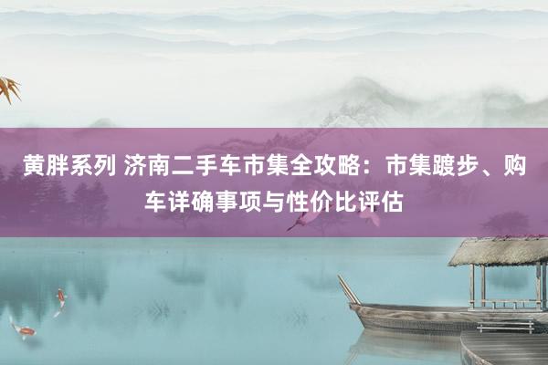 黄胖系列 济南二手车市集全攻略：市集踱步、购车详确事项与性价比评估