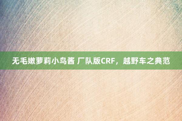 无毛嫩萝莉小鸟酱 厂队版CRF，越野车之典范