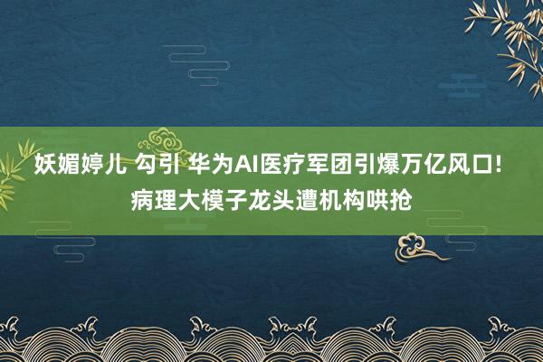 妖媚婷儿 勾引 华为AI医疗军团引爆万亿风口! 病理大模子龙头遭机构哄抢