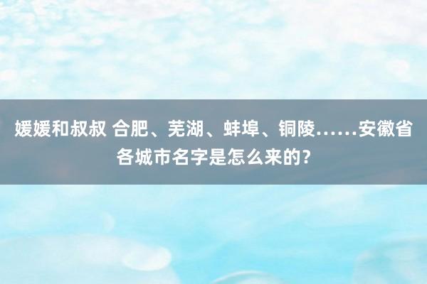 媛媛和叔叔 合肥、芜湖、蚌埠、铜陵……安徽省各城市名字是怎么来的？