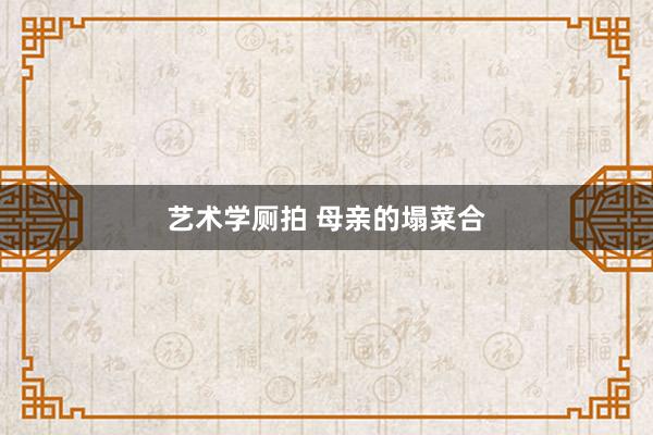 艺术学厕拍 母亲的塌菜合
