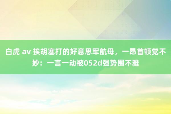 白虎 av 挨胡塞打的好意思军航母，一昂首顿觉不妙：一言一动被052d强势围不雅