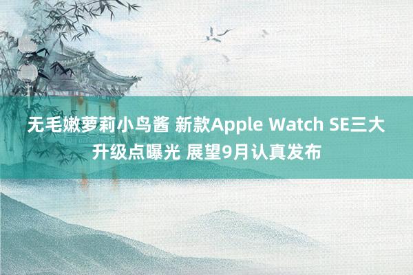 无毛嫩萝莉小鸟酱 新款Apple Watch SE三大升级点曝光 展望9月认真发布