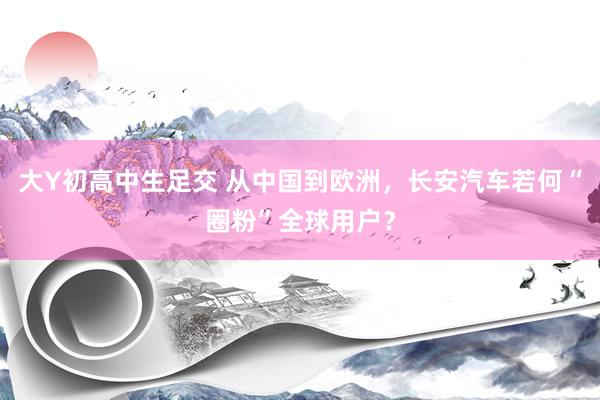 大Y初高中生足交 从中国到欧洲，长安汽车若何“圈粉”全球用户？