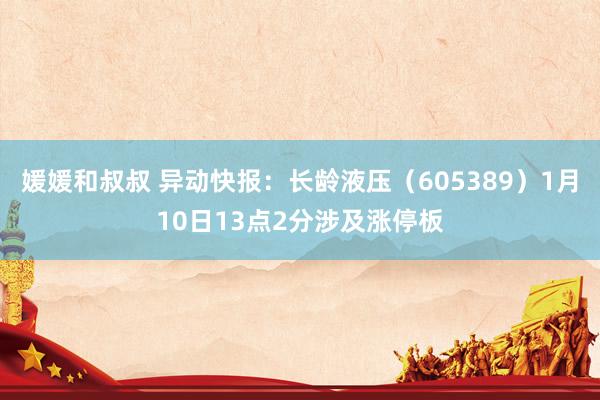 媛媛和叔叔 异动快报：长龄液压（605389）1月10日13点2分涉及涨停板