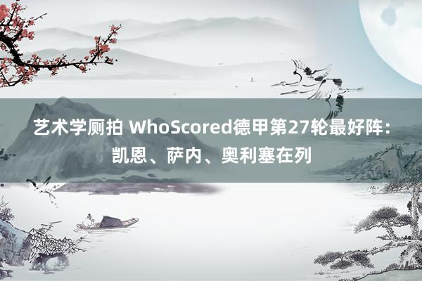 艺术学厕拍 WhoScored德甲第27轮最好阵：凯恩、萨内、奥利塞在列