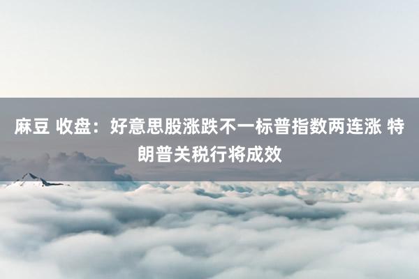 麻豆 收盘：好意思股涨跌不一标普指数两连涨 特朗普关税行将成效