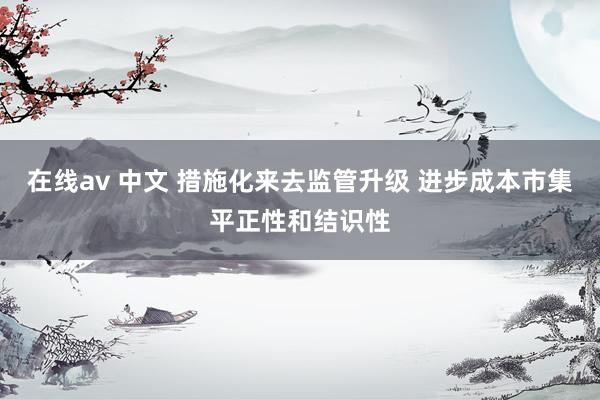 在线av 中文 措施化来去监管升级 进步成本市集平正性和结识性