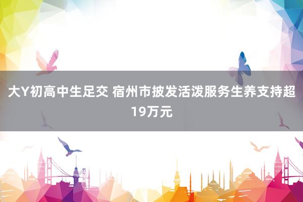 大Y初高中生足交 宿州市披发活泼服务生养支持超19万元