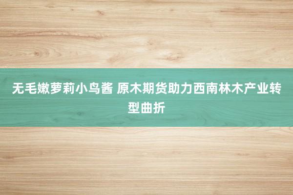 无毛嫩萝莉小鸟酱 原木期货助力西南林木产业转型曲折