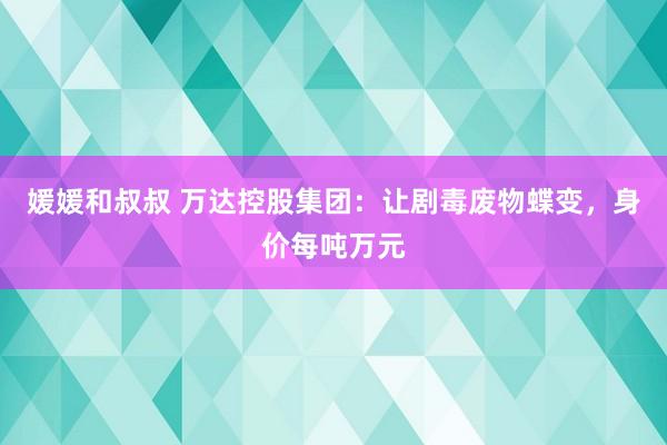 媛媛和叔叔 万达控股集团：让剧毒废物蝶变，身价每吨万元