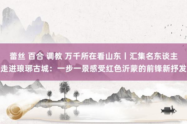 蕾丝 百合 调教 万千所在看山东丨汇集名东谈主走进琅琊古城：一步一景感受红色沂蒙的前锋新抒发
