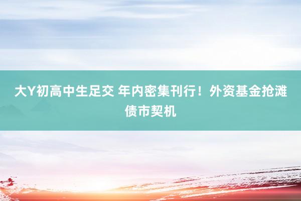 大Y初高中生足交 年内密集刊行！外资基金抢滩债市契机