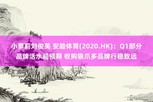 小萝莉刘俊英 安踏体育(2020.HK)：Q1部分品牌活水超预期 收购狼爪多品牌行稳致远
