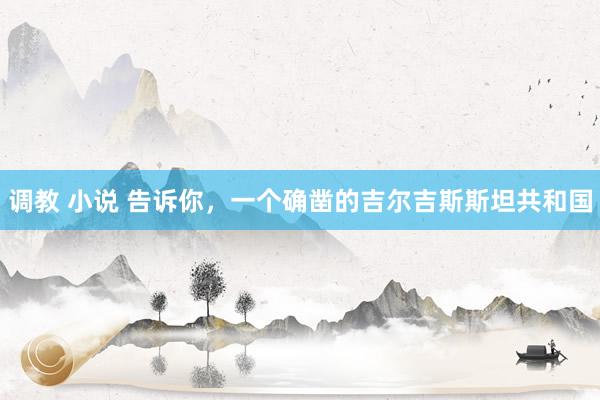调教 小说 告诉你，一个确凿的吉尔吉斯斯坦共和国